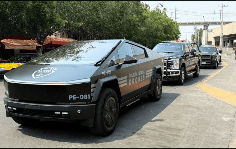 Las Cybertruck, señaló, forman parte de la adquisición de alrededor de 700 vehículos que serán comprados para equipar a la Policía Estatal y las policías municipales. ESPECIAL/Secretaría de Seguridad del Estado