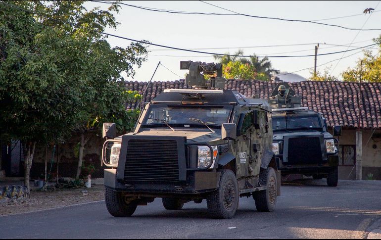 Fuerzas federales como la Guardia Nacional y el Ejército aplican operativos permanentes en esta zona limítrofe de Michoacán y Jalisco. AFP