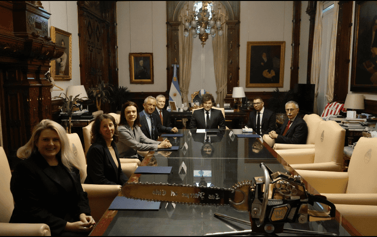 Milei relanza el canal educativo estatal infantil de Argentina con contenido anticomunista. EFE/Presidencia de Argentina.