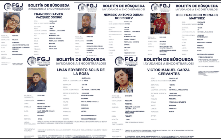 El martes, colectivos y familiares habían denunciado la desaparición de los músicos. CORTESÍA/ Comisión Estatal de Búsqueda de Personas Tamaulipas.