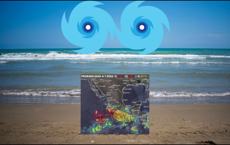 La temporada de huracanes y ciclones tropicales inició el pasado 15 de mayo en el Pacífico mexicano. ESPECIAL / CANVA