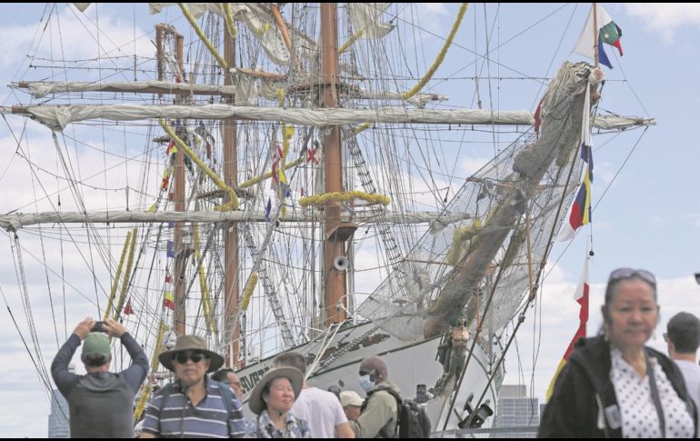 La embarcación permanece en un astillero de Nueva York. AFP