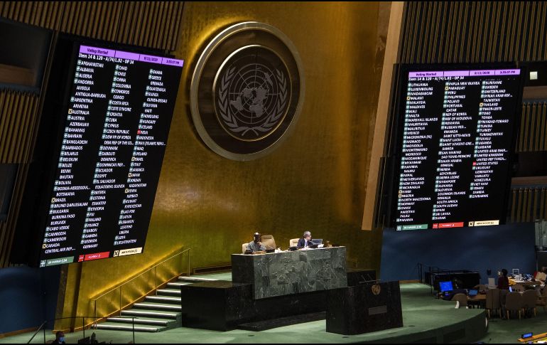 Asamblea General de la ONU aprueba por 149 votos resolución española de apoyo a Palestina. Xinhua/E. Debebe/ONU.