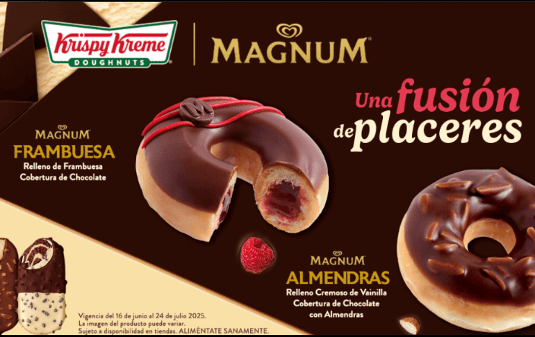 La nueva colección presenta tres irresistibles variedades inspiradas en los sabores más icónicos de la marca. CORTESÍA/ Krispy Kreme México.