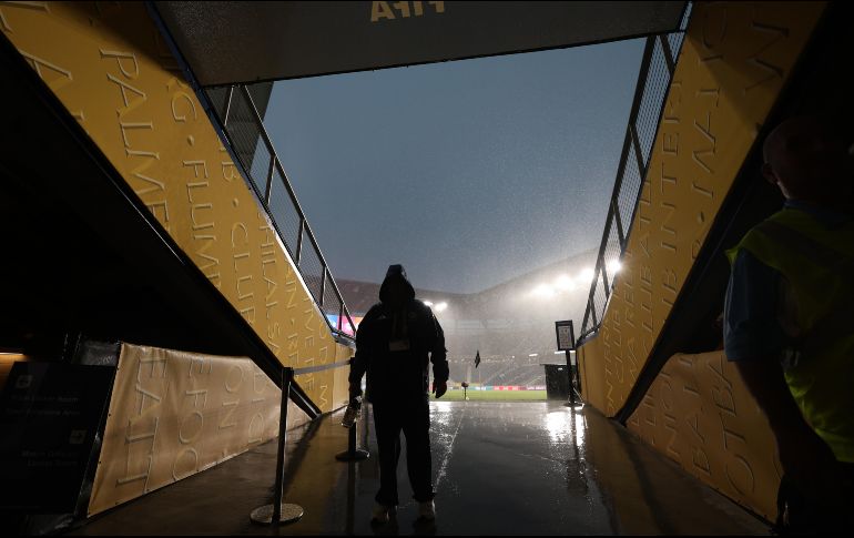 Pese a que los austriacos presentaron un claro dominio, Pachuca fue el conjunto que generó las acciones más peligrosas en el primer tiempo. EFE/ J. I. Roncoroni.