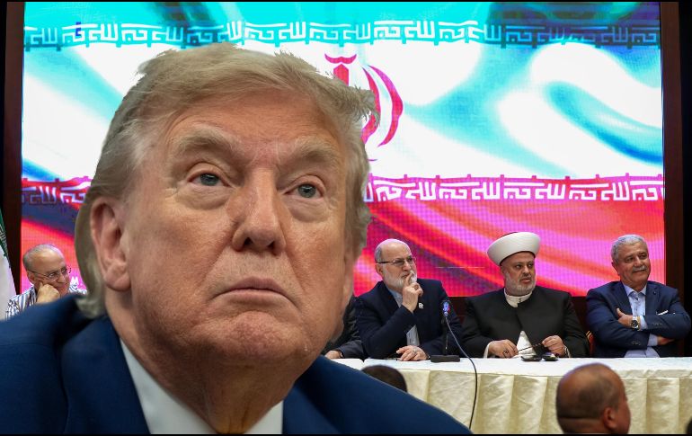 Según medios estadounidenses, Trump tendría todo listo para unirse a los ataques israelíes contra Irán. EFE / EPA / WAEL HAMZEH