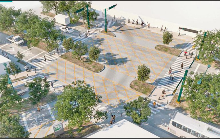 Proyección del paso peatonal. Ayer se retiró el puente al que sustituirá. ESPECIAL