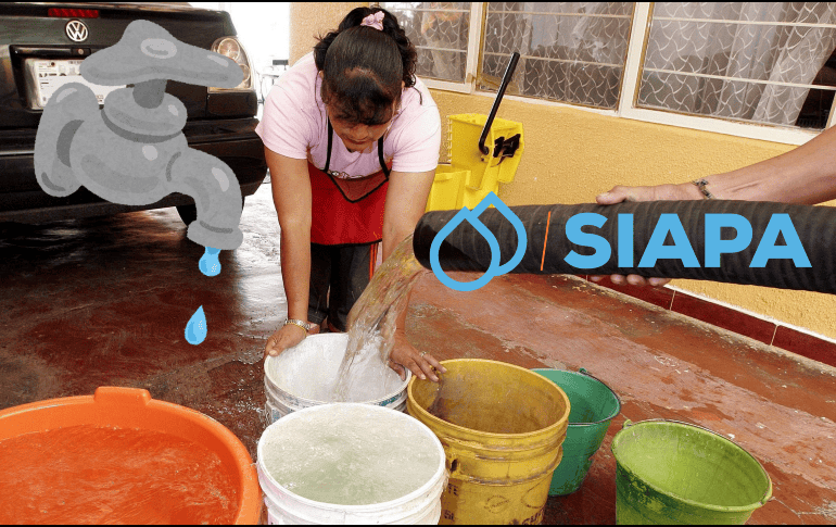 Se ofrecerán pipas de agua potable para las colonias afectadas a través del número de Siapatel: 33-3668-2482. NTX / ARCHIVO