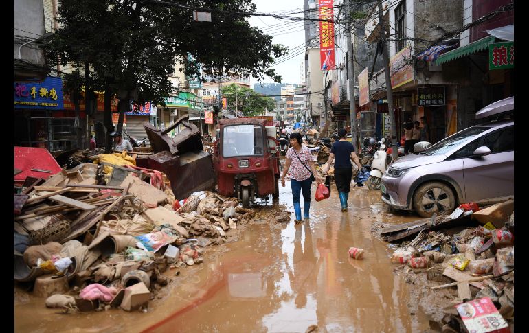 Expertos apuntan que intensas jornadas de lluvia en China, son consecuencia del calentamiento global. XINHUA / D. Hua