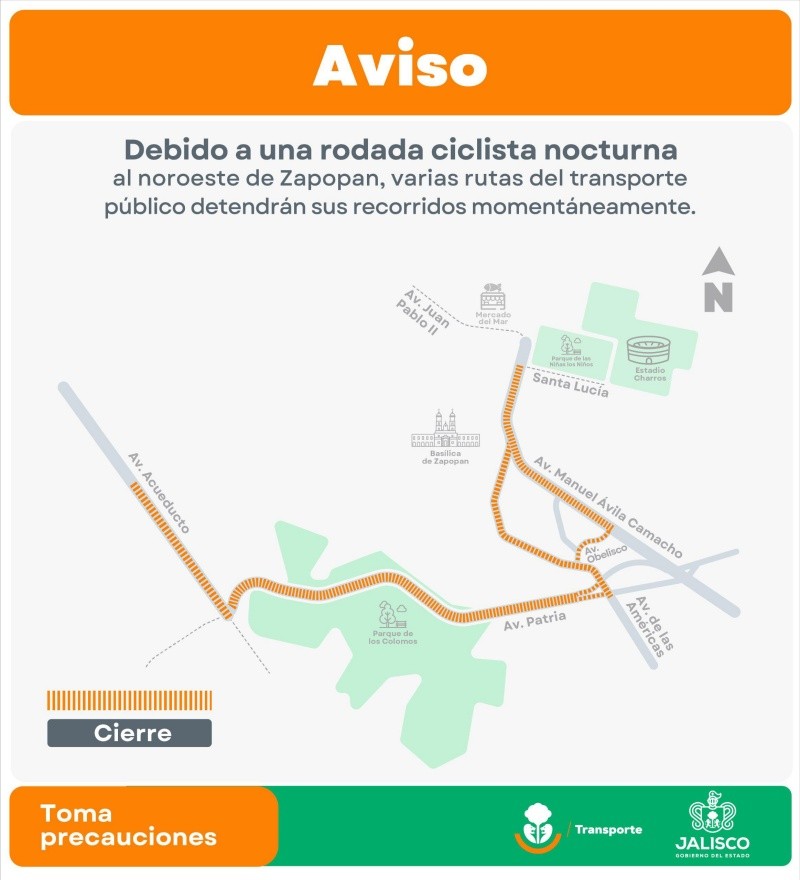  CORTESÍA/ Secretaría de Transporte Público Jalisco