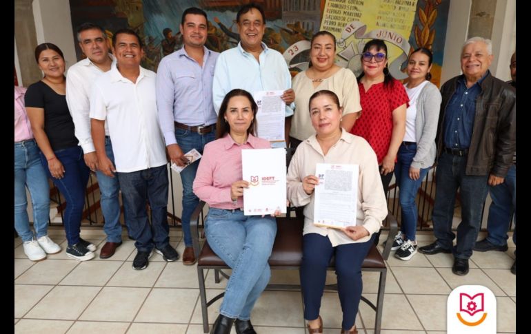Firma de convenios entre el IDEFT y municipios de Jalisco para ampliar la oferta de capacitación laboral. CORTESÍA