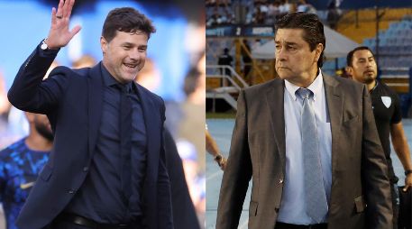 Mauricio Pochettino y Luis Fernando Tena. El mexicano busca lleva a la Selección de Guatemala a su primera final de Copa Oro. EFE/N. Hall/E. Biba