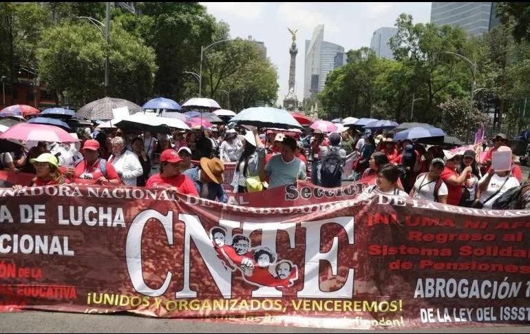 Los manifestantes se reunirán con Mario Delgado, titular de la SEP, Martí Batres, dirigente del ISSSTE y Rosa Icela Rodríguez, titular de la Secretaría de Gobernación. SUN/ Archivo