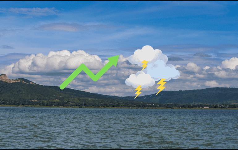 Las recientes lluvias del pasado fin de semana han beneficiado de manera notable al Lago de Chapala. EL INFORMADOR/ ARCHIVO