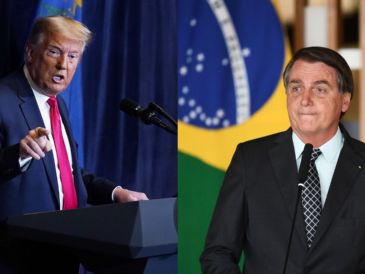 Bolsonaro respondió diciendo en redes sociales que la "lucha de Trump por la paz, la justicia y la libertad resuena en todo el mundo", y agradeció al líder estadounidense por "darnos un modelo de fe y resiliencia".  AFP/AP/ARCHIVO/CANVA.