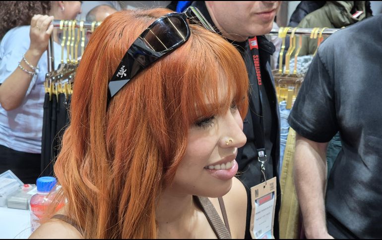 La aparición de Yeri Mua en Intermoda, que tuvo lugar la tarde de este miércoles, se convirtió en un auténtico caos en la Expo Guadalajara. EL INFORMADOR / F. Salcedo