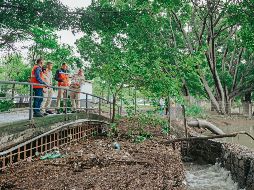 Autoridades monitorearon la condición en la que se encuentra El Deán, luego de que las lluvias de los últimos días elevaron su nivel y trajeron más basura al cuerpo de agua. ESPECIAL