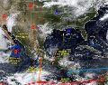 Estos sistemas provocarán lluvias fuertes a intensas en múltiples estados, así como altas temperaturas en regiones del norte, occidente, sur y sureste. SMN