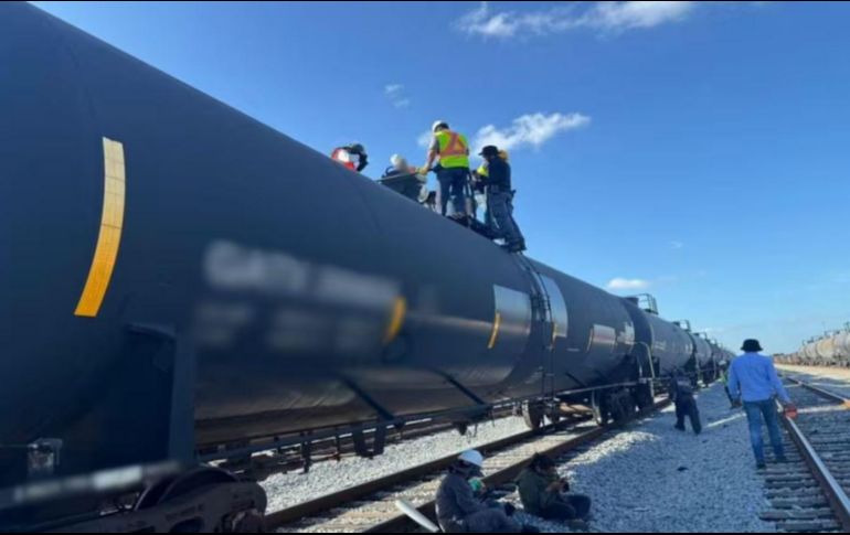 Más de 2 millones de litros de diésel fueron asegurados en la Aduana ferroviaria de Matamoros, Tamaulipas, hidrocarburo que se encontraba en 17 carros-tanques. ESPECIAL