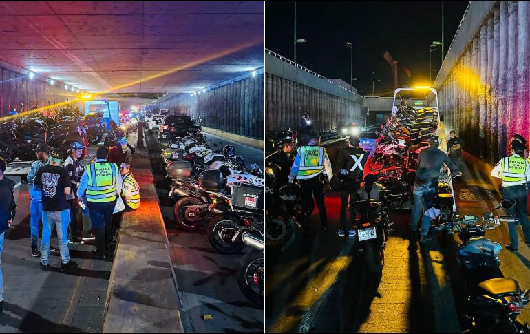 En el dispositivo participaron elementos de la Policía de Zapopan, la Policía Metropolitana, Policía del Estado, Guardia Nacional y oficiales de la Policía Vial del Estado. ESPECIAL / POLICÍA VIAL