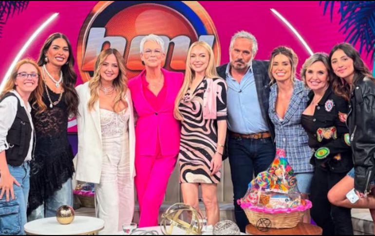 Andrea Legarreta elogió la sencillez de Lohan y Curtis, y aprovechó para lanzar una crítica a algunos colegas del medio mexicano que, según ella, desestiman el valor del matutino. INSTAGRAM/@programahoy