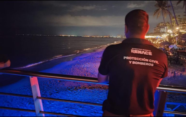 El monitoreo permanente se realiza en los municipios de Cihuatlán, La Huerta, Cabo Corrientes, Tomatlán y Puerto Vallarta. ESPECIAL / FACEBOOK Protección Civil Jalisco