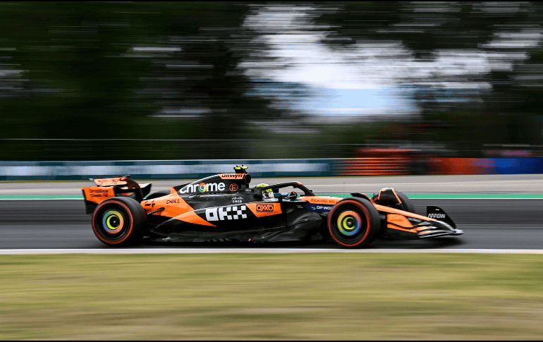 Si McLaren mantiene el paso, Lando Norris podría apuntarse su segunda pole del año el sábado en el Hungaroring. EFE / B. Bodnar