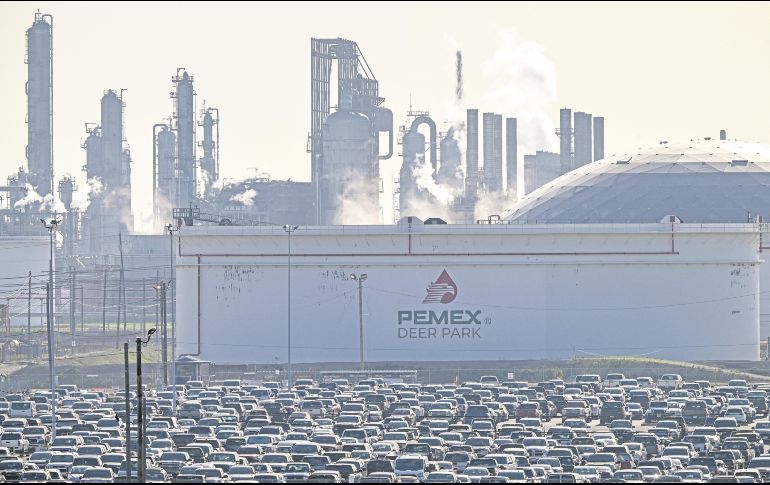La refinería Deer Park de Pemex, ubicada en Texas, el 8 de abril de 2025, en plena volatilidad global. AFP