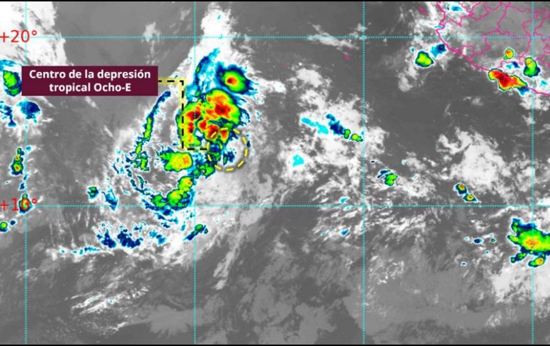 Pronóstico de lluvias para hoy lunes 04 de agosto de 2025. ESPECIAL / SMN