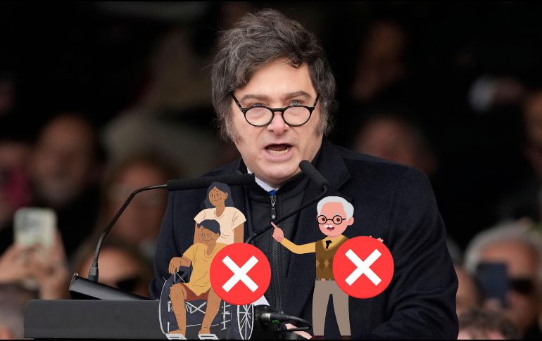 Javier Milei advirtió que si el Congreso insiste en la aprobación de este último paquete legislativo que ha rechazado, recurrirá a la justicia para evitar su implementación. AP / G. Garello