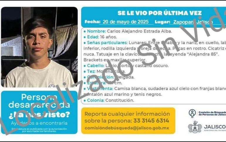 Carlos Alejandro ya fue identificado; su cuerpo será trasladado a Jalisco. ESPECIAL