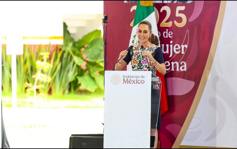 Claudia Sheinbaum durante la inauguración del nuevo Hospital Regional del ISSSTE en Tlajomulco. EL INFORMADOR/ A. Navarro.