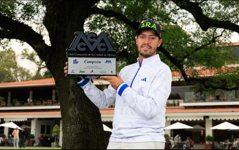El golfista tapatío logró obtener la victoria a pesar de enfrentarse a rivales más experimentados. INSTAGRAM/ @golfchannel.la