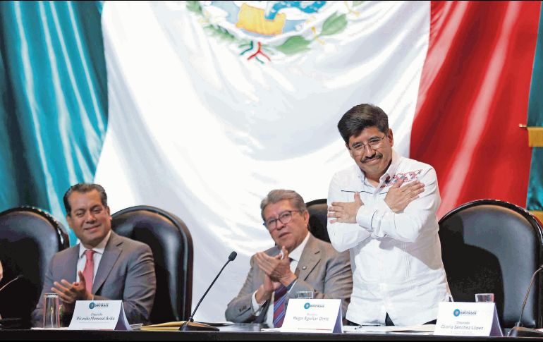 Hugo Aguilar Ortiz se reunió con Ricardo Monreal y Sergio Gutiérrez Luna. EL UNIVERSAL