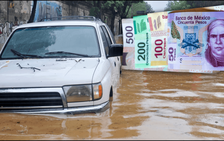 las lluvias excepcionales de este año provocarán un aumento significativo en los reclamos de seguros, siendo los seguros de automóviles los más afectados. ESPECIAL / CANVA