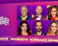 Placa de los nominados en la tercera semana de La Casa de los Famosos México. X/LaCasaFamososMx