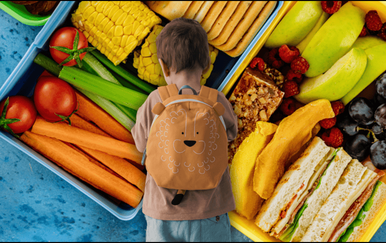 Para el refrigerio escolar se deben incluir alimentos saludables y sumar el consumo de agua simple potable, de 4 a 7 vasos al día. ESPECIAL / CANVA