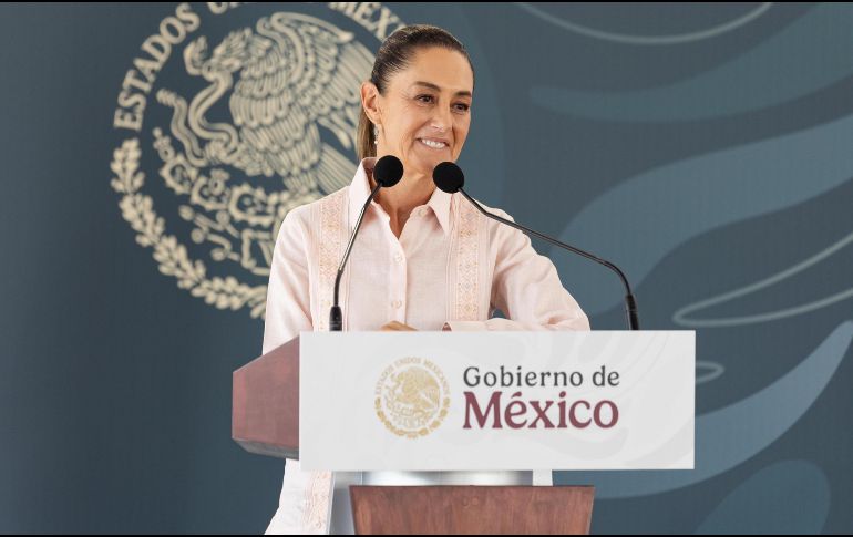 Sheinbaum explicó que los 13.4 millones de mexicanos que salieron de la pobreza fue por el aumento al salario mínimo, programas del bienestar, entre otras estrategias. SUN/H. Salvador
