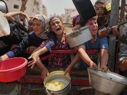 En total, 1.6 millones de gazatíes padecen hambre, de los cuales un tercio enfrenta una privación extrema de alimentos. AP/J. Alshrafi