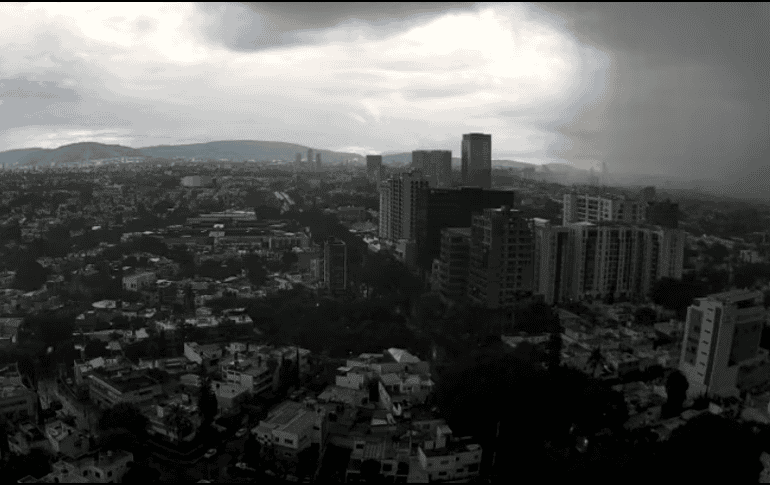 Guadalajara presenta lluvia moderada y vientos suaves. WEBCAM DE MÉXICO