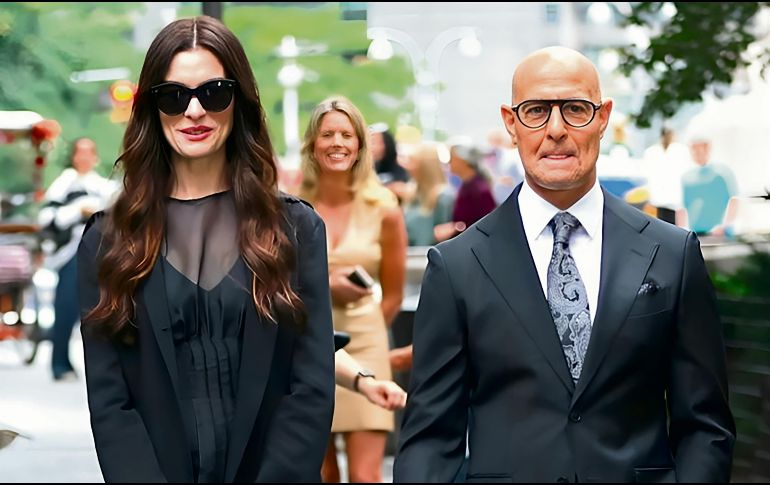 Anne Hathaway y Stanley Tucci, en una escena de “El diablo viste a la moda 2”. ESPECIAL