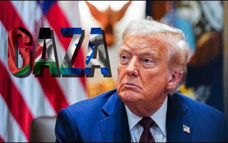 Trump se retractó con respecto a las posibilidades de que el conflicto en Gaza termine en unas semanas. EFE / EPA / AARON SCHWARTZ / POOL