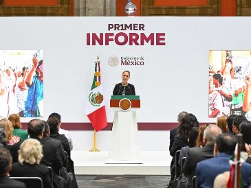 Como parte de su mensaje en torno al primer informe de gobierno como Presidenta de México, Claudia Sheinbaum Pardo. ESPECIAL/ GOBIERNO DE MÉXICO