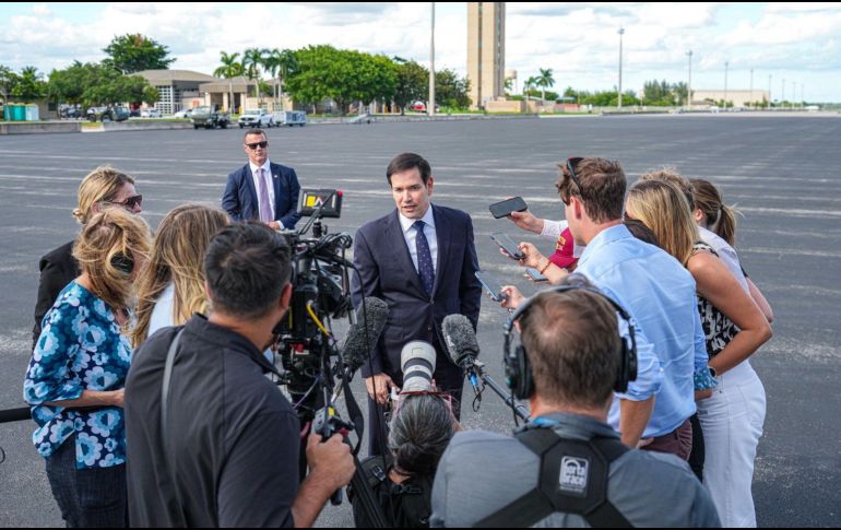 Rubio aterrizó en el Aeropuerto Internacional Felipe Ángeles (AIFA), a las afueras de Ciudad de México, donde fue recibido por el canciller mexicano, Juan Ramón de la Fuente. X / @SecRubio