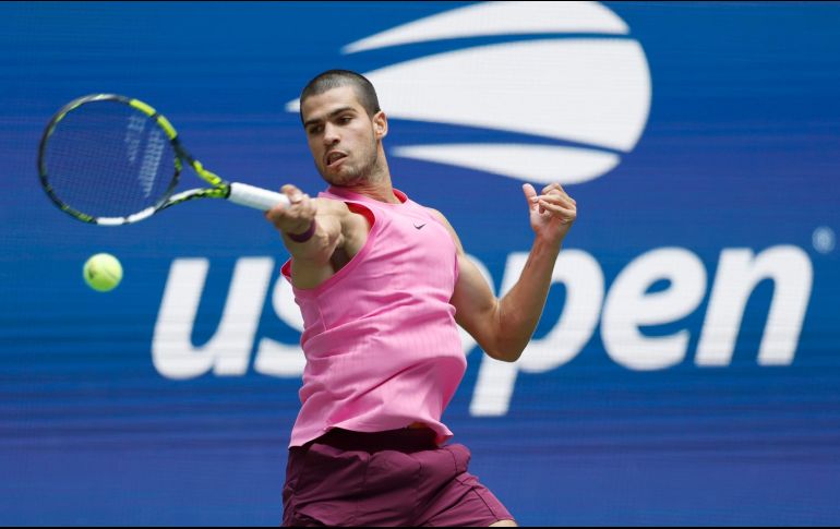 De ganar el Abierto de Estados Unidos, Alcaraz tomaría el primer lugar de la clasificación ATP. EFE/J. Mabanglo