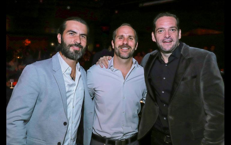 Diego Velasco, Álvaro Jiménez y Juan Carlos García. GENTE BIEN JALISCO  / C. Jimeno