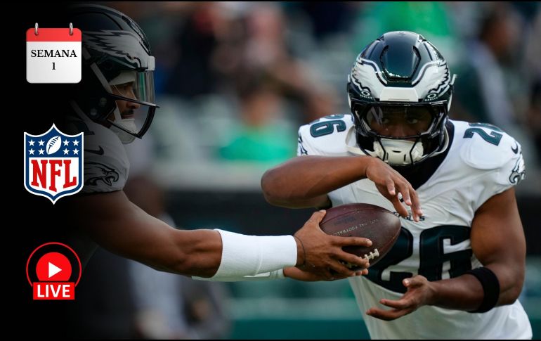 El Philadelphia Eagles vs Dallas Cowboys será el único partido del primer día de actividades, sin embargo, la programación continuará con otro juego el viernes, 13 partidos el domingo, y uno más el lunes. ESPECIAL / AP y CANVA