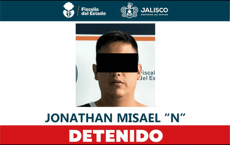 Gracias a labores de investigación e inteligencia, se obtuvo la identificación y ubicación del señalado, quien fue capturado en una colonia de Guadalajara. ESPECIAL / Fiscalía de Jalisco