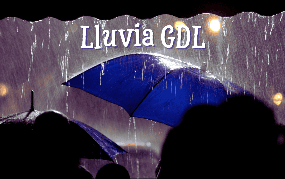 El pronóstico de lluvia para este miércoles en Guadalajara es más alto al final de la tarde e inicio de la noche. ESPECIAL / CANVA