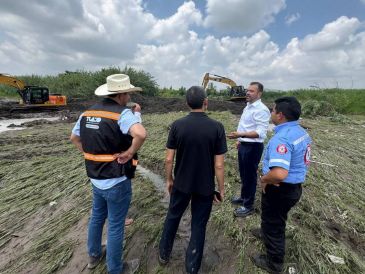 Esta tarde inició la reconstrucción de la pared de contención para prevenir futuras inundaciones con próximas tormentas. CORTESÍA/AYUNTAMIENTO DE TLAJOMULCO